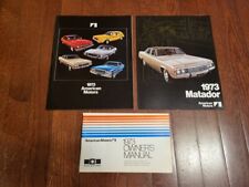 1973 AMC Matador 3-Piece set of Sales Brochures/Owner's Manual; NICE Originals picture