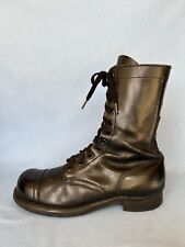 Vintage Military Issue Army Boots Black Leather Rare 11