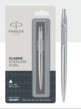 PARKER CLASSIC STAINLESS STEEL BALL PEN WITH CHROME TRIM picture