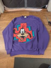 VTG 90s Disney Goofy Graphic Sweatshirt Mickey Unlimited Women's Large Purple  picture