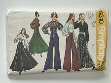 Vintage 70s Gored Skirt Bell Bottom Pants Wide Leg Size 14 S5310 Uncut Pattern picture