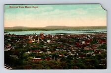 Montreal Quebec- Canada, Aerial Of Town Area, Antique, Vintage Postcard picture