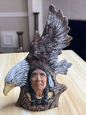 Vtg Peggy Mayo Ceramic Old Man Eagle Spirit Totem Handpainted picture