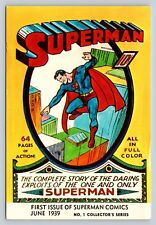 1966 Superman First Issue Reproduction 4x6 Dexter Press VINTAGE Postcard 1548 picture