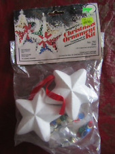 1969 Vtg Designer Collection Christmas Ornament Kit No. 750 Star Multi/Red Bow picture