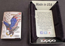 2013 Zippo E-Star Award Eagle Flag Chrome Windproof Lighter picture