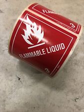 (10) FLAMMABLE LIQUID Decals - Hazard Sticker Warning Label  4