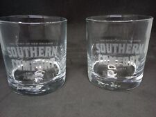 Set of 2 Southern Comfort Tumbler Rocks Etched Whiskey Cocktail Glasses picture