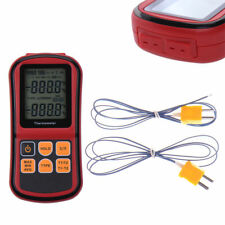 Handheld Digital Dual Channels Thermometer K-Type Thermocouple Sensor Tester picture