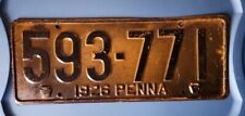 1926 Pennsylvania License Plate 693 771 picture