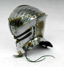 Medieval Jousting 18 Gauge Steel Knight Fighting Armor Helmet Costume gift item picture