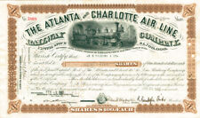 Atlanta and Charlotte Air Line Railway Co. - Stock Certificate - Railroad Stocks picture