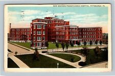 Pittsburgh PA, New Western PA Hospital, Vintage Pennsylvania c1922 Postcard picture