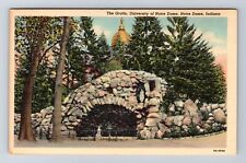 Notre Dame IN-Indiana, University of Notre Dame Grotto, Vintage History Postcard picture