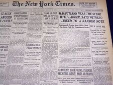1935 JAN 9 NEW YORK TIMES - HAUPTMANN NEAR THE SCENE WITH LADDER - NT 1924 picture