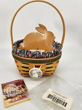 Longaberger 1999 Lg. Stained Easter Basket+Liner+Prot.+Tie On+Divider 13TH ED. picture