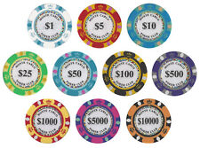 New Bulk Lot of 200 Monte Carlo Poker Chips - Pick Denominations picture