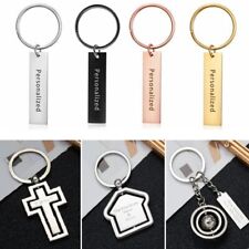 Stainless Steel Personalised Name Custom Keychain Keyring Engrave Women Jewelry picture