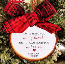 Personalized Miscarriage Christmas Ornament. I will hold You in My Heart. Custom picture