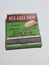 Vtg Neo Aqua Drin Surin Lozenges   matchbook  Not Full Miracle Drug  picture