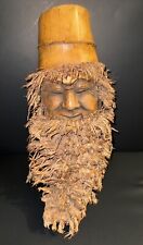 Chinese Carved Bamboo Root Happy Man Face Wall Hanging ~ Wall Art ~ Asian Art ~ picture