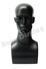 2PCS Plastic Male Mannequin Head Bust Wig Hat Jewelry Display #ERABLACK-PS X2 picture