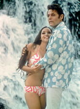 Hawaii Five-O, Great publicity shot of Jack Lord with Hawaiin girl by waterfall  picture