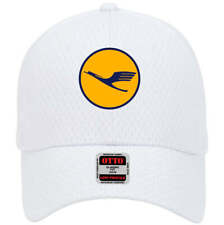 Lufthansa Classic Crain Round Logo Adjustable White Mesh Baseball Cap Hat New picture