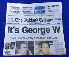 IT'S GEORGE W Complete Newspaper November 8 2000 Election Gore Dubya picture