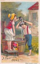 Ivorine, the Wonderful Cleanser, Early Trade Card, Size: 103 mm x 65 mm picture