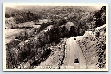 Postcard Real Photo RPPC US 27 Cumberland Mountains Tennessee TN Old Cars picture