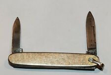 Prov Cut Co Cutlery Vintage Gold Toned 2-Blade Pocket Knife Made In USA picture