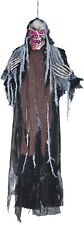 5-Ft HANGING CREEPY SKULL REAPER Skull Lights Halloween Haunted Prop Decoration picture