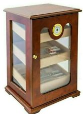 150 Count Cigars Panoramic Tower Display Humidor Storage Cherry Red Wood picture