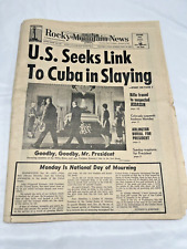 Rocky Mountain News U.S. SEEKS LINK TO CUBA IN SLAYING Nov 24 1963 Kennedy Death picture