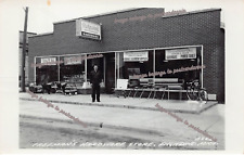 RPPC Engadine Michigan Freeman's Hardware Store Main Street Photo Postcard A50 picture