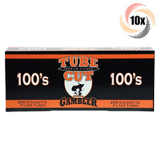 10x Boxes Gambler Tube Cut Full Flavor 100MM 100's ( 2,000 Tubes ) Cigarette RYO picture