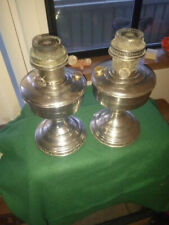 Pair Aladdin Metal oil lamps Model 12 Burner With Flame Speaders. picture