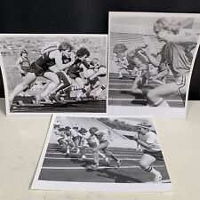 Vintage Track And Field Sprinting Photos, Lot 8x10 Nike & Adidas Running Shoes picture