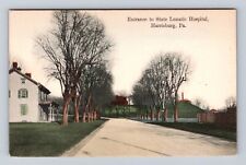 Harrisburg PA-Pennsylvania, Entrance to State Lunatic Hospital, Vintage Postcard picture