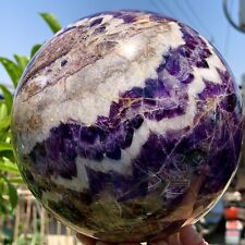 7.96LB Natural beautiful Dream Amethyst Quartz Crystal Sphere Ball Healing picture