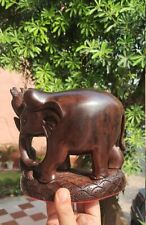 Sandalwood Red India Carving Lobular Elephant , Aged Red Sandalwood elephant picture