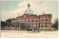 1905 Antique Color Lthographed Postcard COURTHOUSE TAMPA FLORIDA Horse & Wagon picture