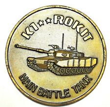 Vintage K1 ROKIT S. Korean Main Battle Tank large commemorative coin  pre-owned picture