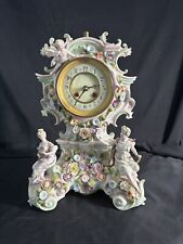 German porcelain Mental Pendulum Clock  Antique 19’Cen Fully Restored picture
