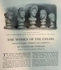 1911 Women of the Caesars Tiberius and Agrippina illustrated picture