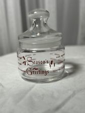 Rare Vintage Toshiba Advertising Seasons  Glass Candy Jar Lid Red Script picture