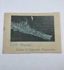 U.S.S. Missouri SCENE OF JAPANESE SURRENDER Joint Intelligence Center WW2 picture
