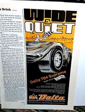 1971 Delta 784 Supreme Tires Vette Dynacor Original Print Ad picture