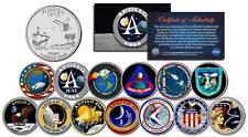 The APOLLO SPACE MISSIONS Colorized U.S. Quarters 13-Coin Set NASA PROGRAM w/COA picture
